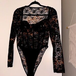 Sexy long sleeve bodysuit